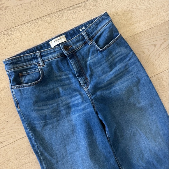 Max Mara Weekend Wide Leg Cropped Jeans - sz 14 - Picture 4 of 8